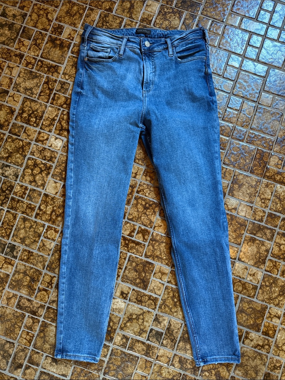 Silver Jean Co Classic Blue Women's High-Rise Skinny Jeans